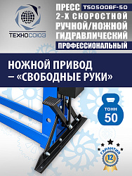 Пресс гидравлический 50 тонн, TS0500BF-50