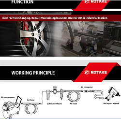 RT-3805 Пневмодрель 1/2", патрон 13мм, реверс